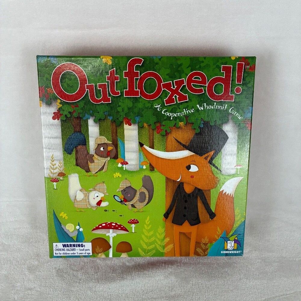 Gamewright Outfoxed Cooperative Whodunit Board Game Ages 5 Complete